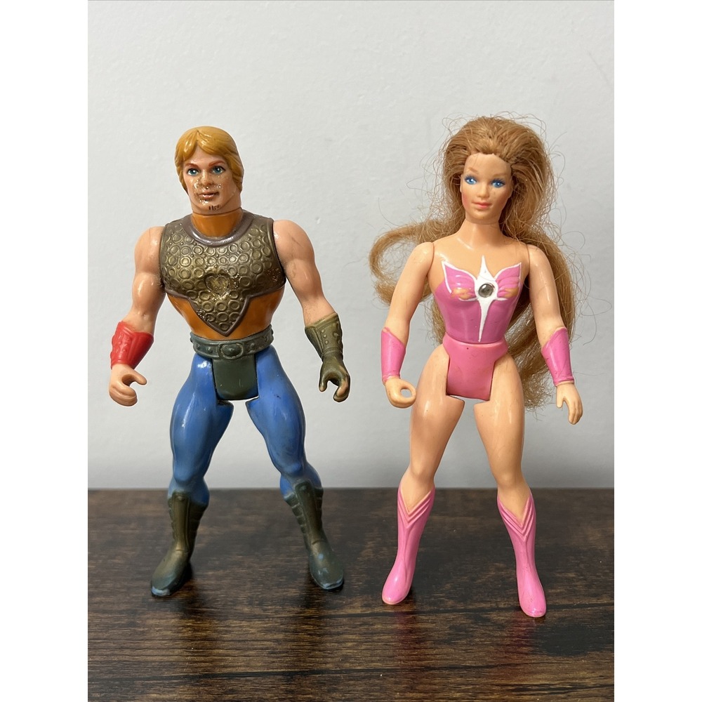 VTG 1984 She-ra Princess of Power MOTU Action Figure Lot: Bow & Angella